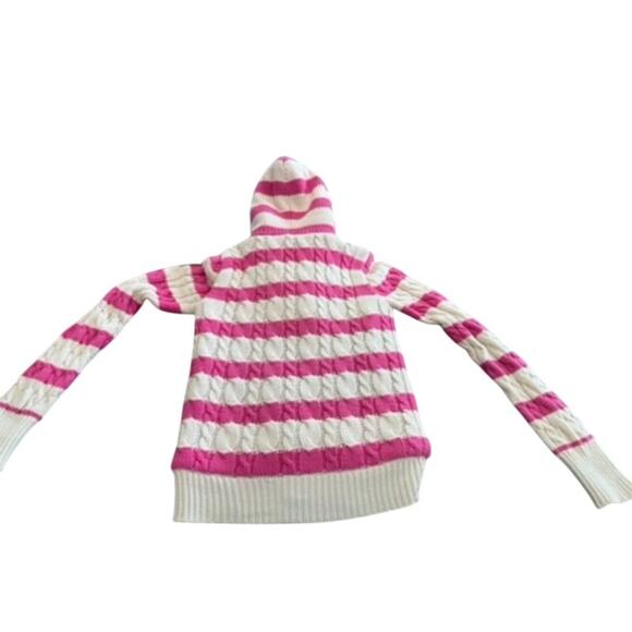 "PINK" RARE! Y2K Zip Up Hooded Faux Fur Lined Sweater SZ L 1986 Tween PLZ READ!! - Picture 6 of 16